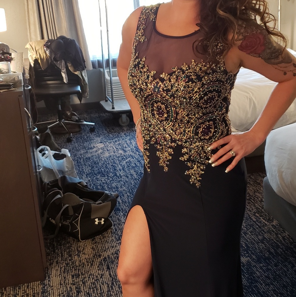 Clarisse Sequin Mesh Formal Gown - image 8